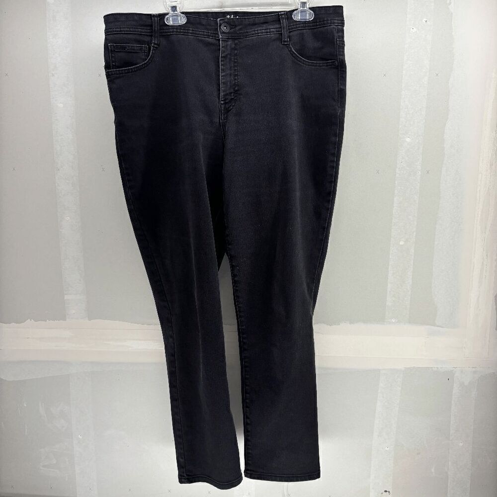 Style & Co Womens Sz 16W‎ Black Curvy High Rise Skinny Leg Jeans EUC